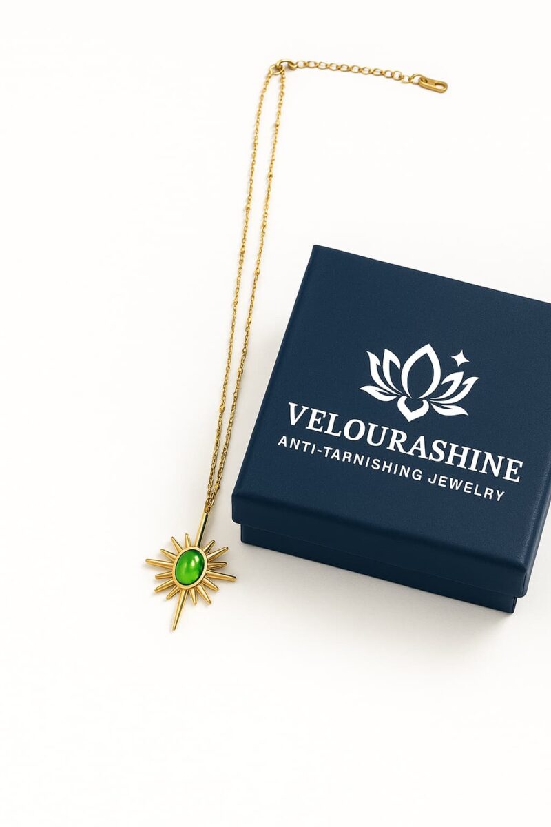 Sun emerald neck pendant - Image 2